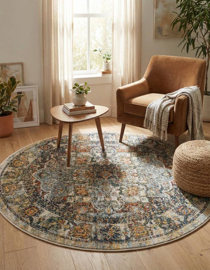 Detail image of  4' x 4' Isabella Round Rug