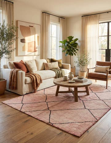 5' 9 x 8' Hand Knotted Moroccan Wool Rug