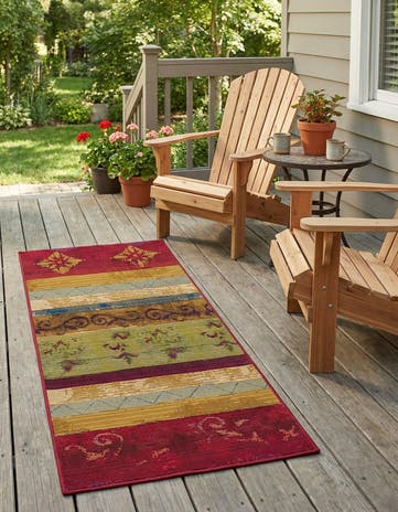 2' x 4' Easy-Clean Modern Indoor / Outdoor Runner Rug