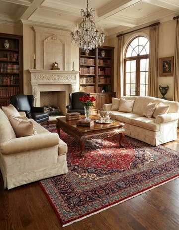 8' 1 x 11' 8 Kashan Wool Rug