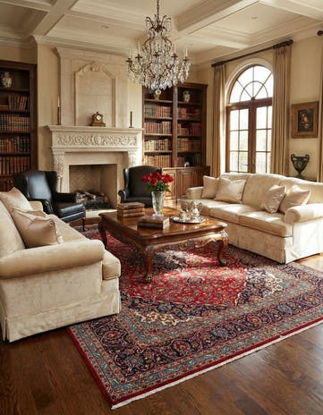 8' 1 x 11' 8 Kashan Wool Rug