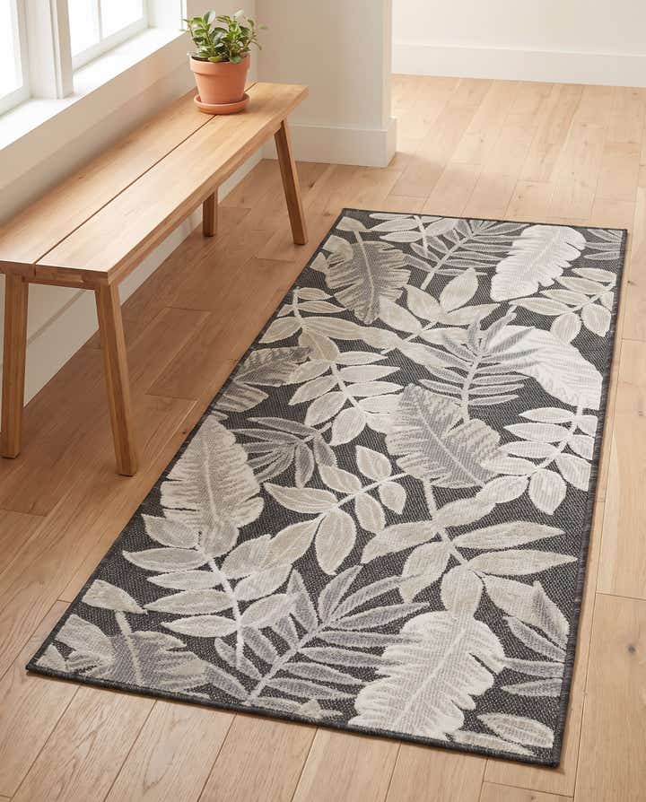 65cm x 160cm Leicht zu reinigen Botanical Innen- / Aussenbereich Läufer Teppich