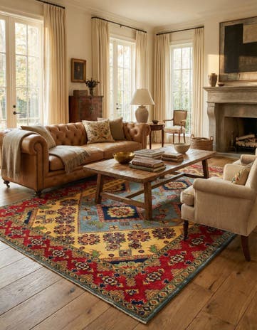 6' 8 x 9' 11 Hand Knotted Kazak Rug