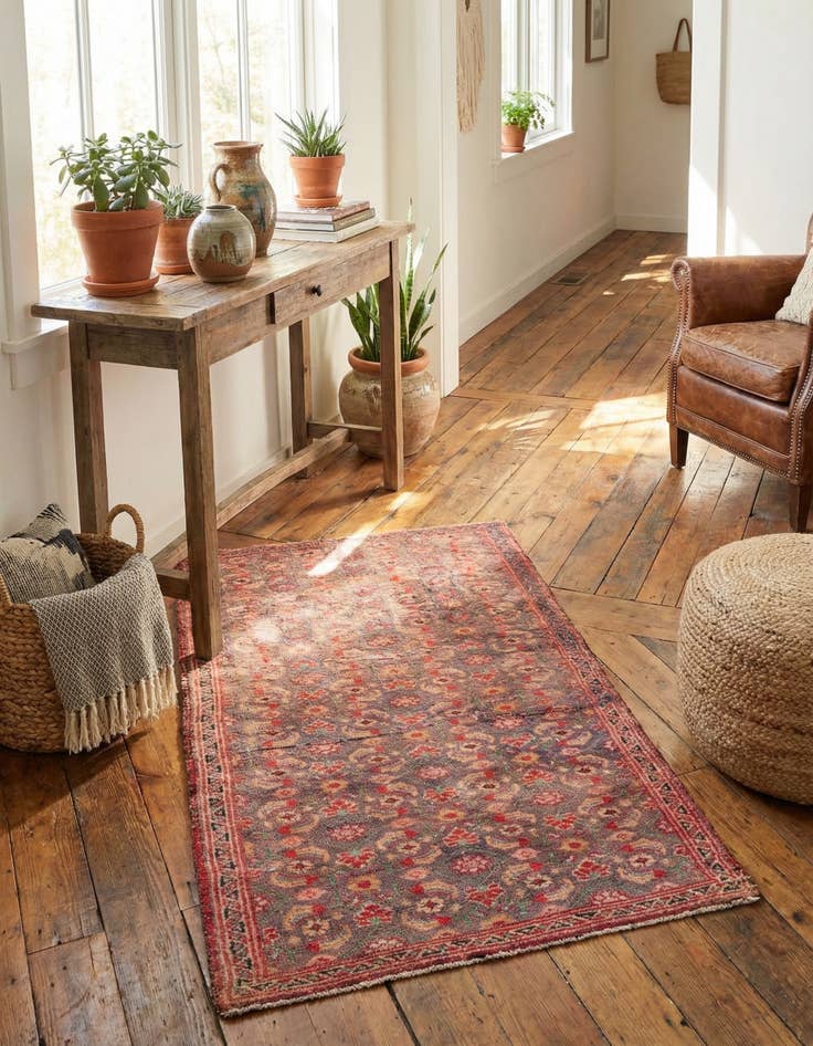 Detail image of 2' 8 x 6' 7  Hand Knotted Ultra Vintage Persian Wool Runner Rug