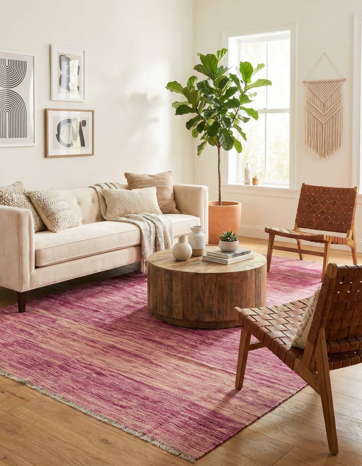 Detail image of 5' x 6' 7  Hand Woven Kilim Modern Wool Rug