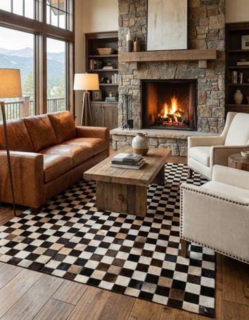 5' x 8' 1 Cowhide - Patchwork Rug