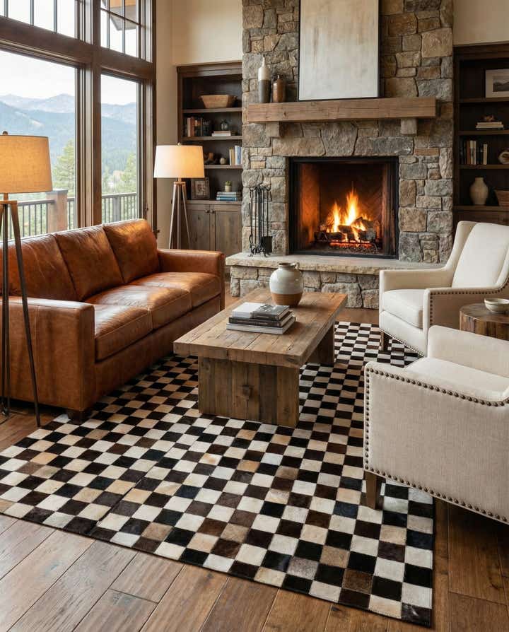 5' x 8' 1 Cowhide - Patchwork Rug