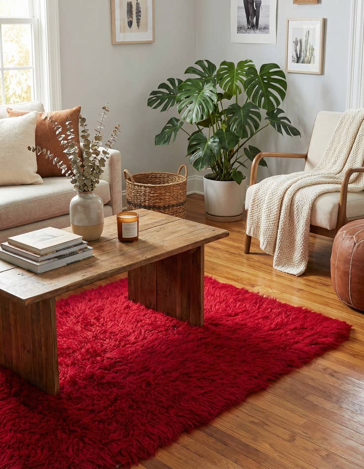 Detail image of  2' 6 x 4' 1  Hand Knotted Moroccan Wool Rug