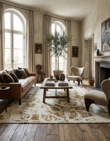 5' 9 x 8' 4 Hand Knotted Ultra Vintage Persian Wool Rug