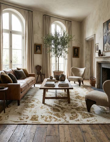 5' 9 x 8' 4 Hand Knotted Ultra Vintage Persian Wool Rug