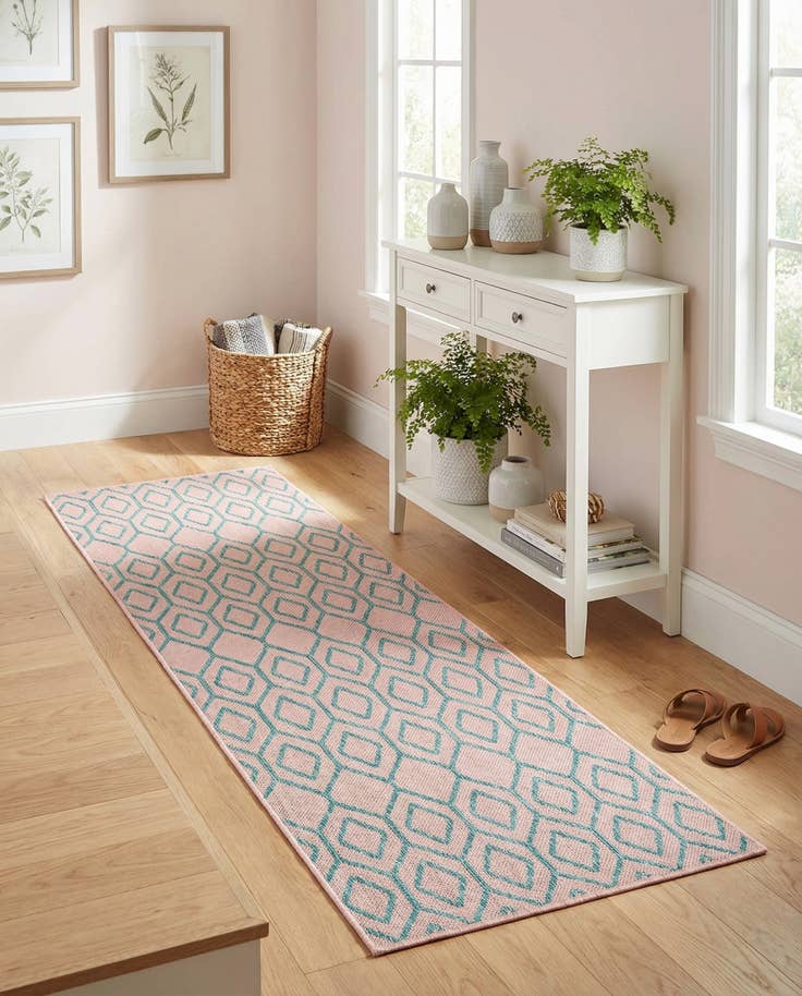 Detail image of 2' x 6' Easy-Clean Jill Zarin Turks and Caicos Indoor / Outdoor Runner Rug