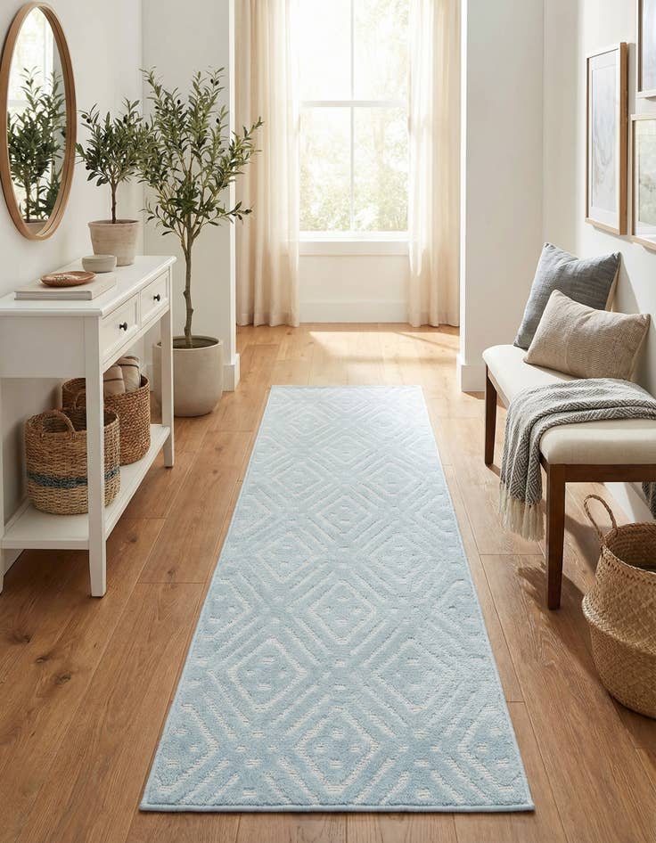 Detail image of 2' x 8'  Washable Sabrina Soto Ella Indoor / Outdoor Runner Rug