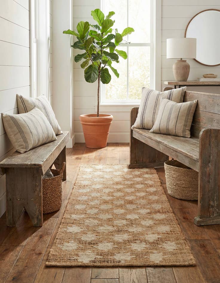 Detail image of  2' x 8'  Hand Woven Kala Handwoven Jute Runner Rug