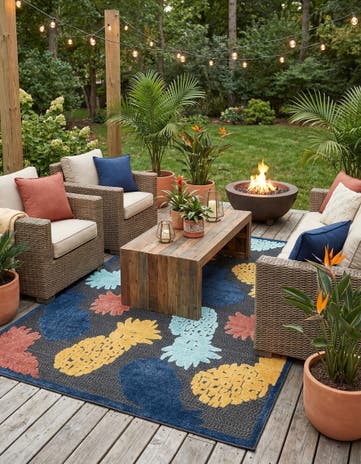 6' x 9' Easy-Clean Belize Indoor / Outdoor Rug