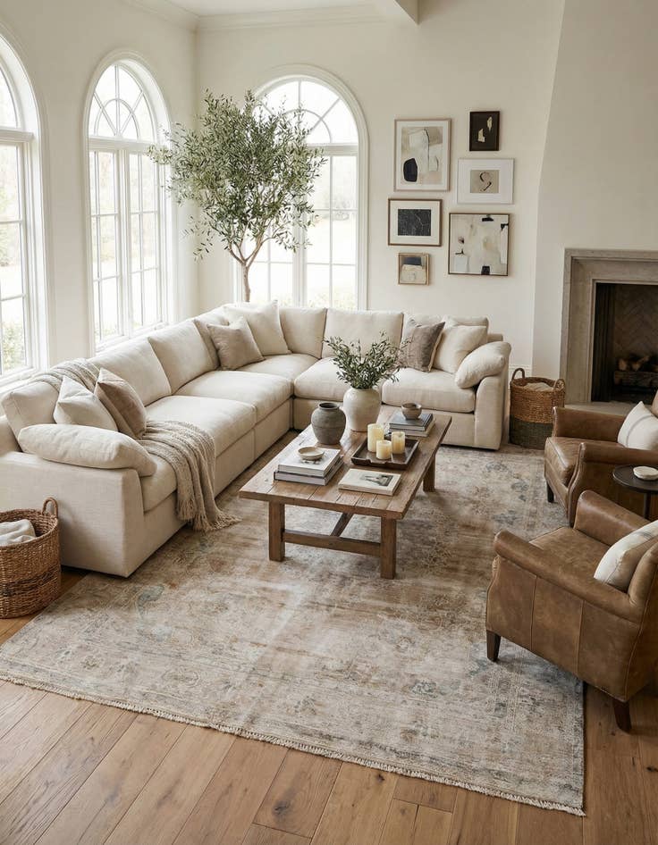 Detail image of 9' 3 x 12' 9  Hand Knotted Ultra Vintage Persian Wool Rug