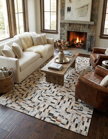 5' x 7' 11 Cowhide - Patchwork Rug