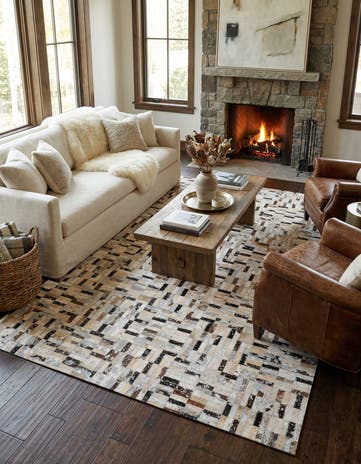 5' x 7' 11 Cowhide - Patchwork Rug