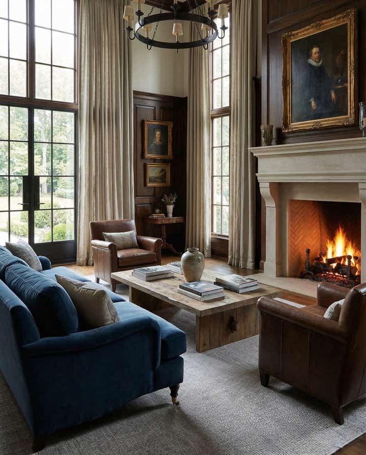 7' 10 x 11' Hand Woven Jill Zarin English Manor Farmhouse Wool Rug