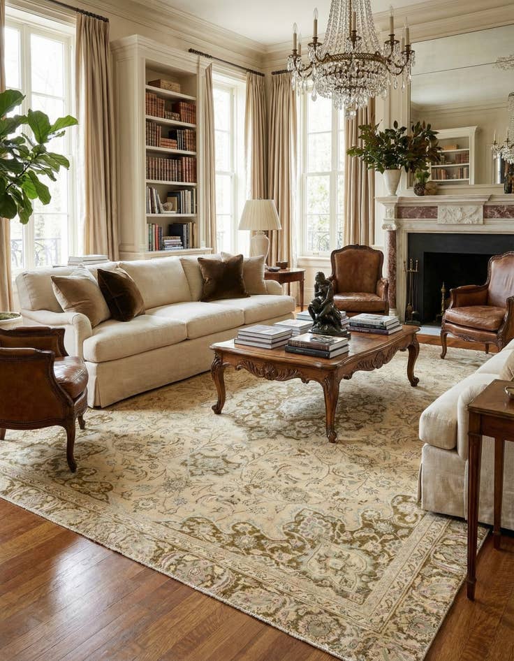 Detail image of 8' 6 x 11' 4  Hand Knotted Ultra Vintage Persian Wool Rug