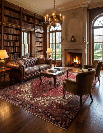 7' 10 x 11' Hand Knotted Heriz Persian Wool Rug