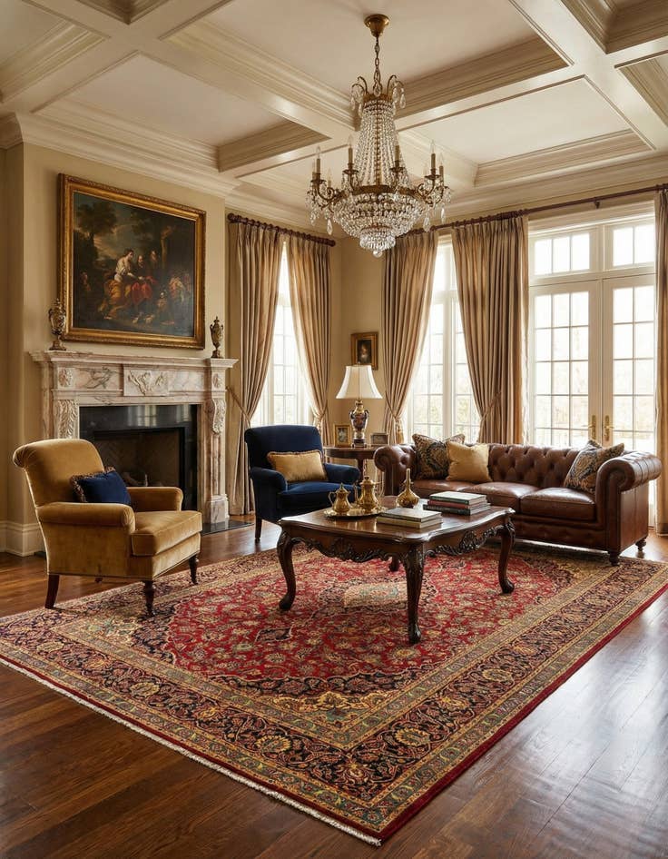 Detail image of 8' 10 x 12' 10 Kashan Rug