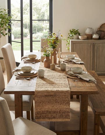 1' 2 x 10' Handmade Braided Jute Table Runner Rug