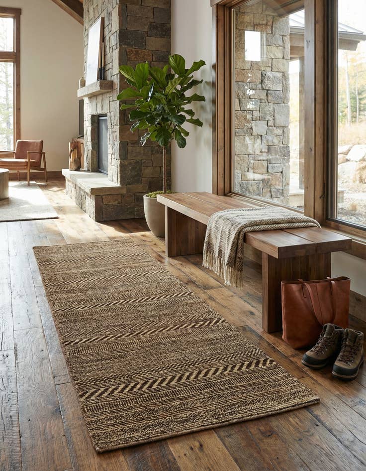 Detail image of 2' 1 x 4'  Hand Knotted Kashkuli Gabbeh Oriental Wool Runner Rug