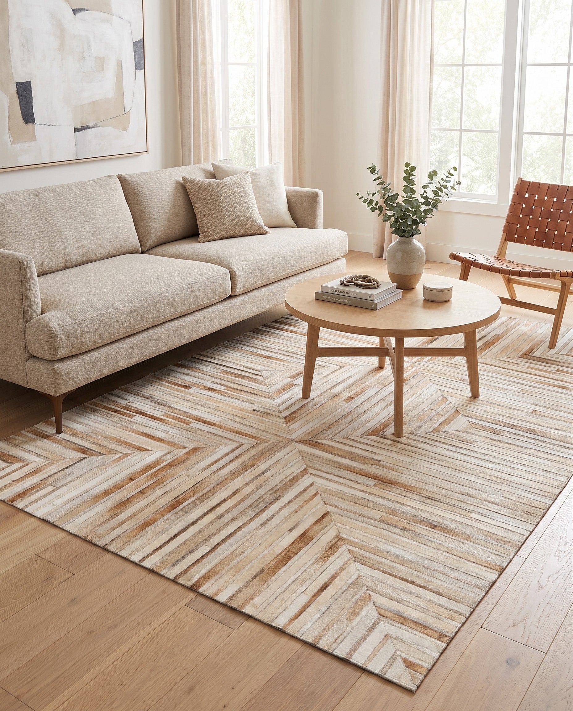 5' x 8' Cowhide Stocks Rug