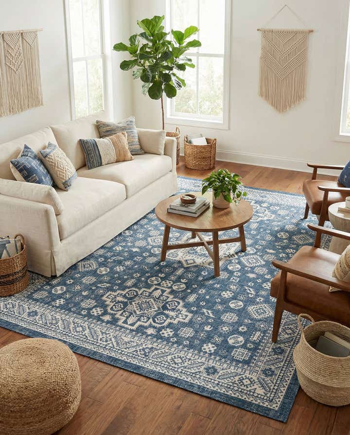 10' x 13' Easy-Clean Aztec Indoor / Outdoor Rug