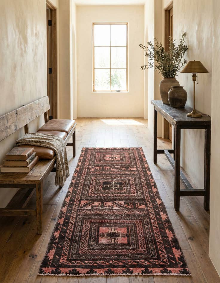 Detail image of 2' 6 x 6' 8  Hand Knotted Ultra Vintage Persian Wool Runner Rug