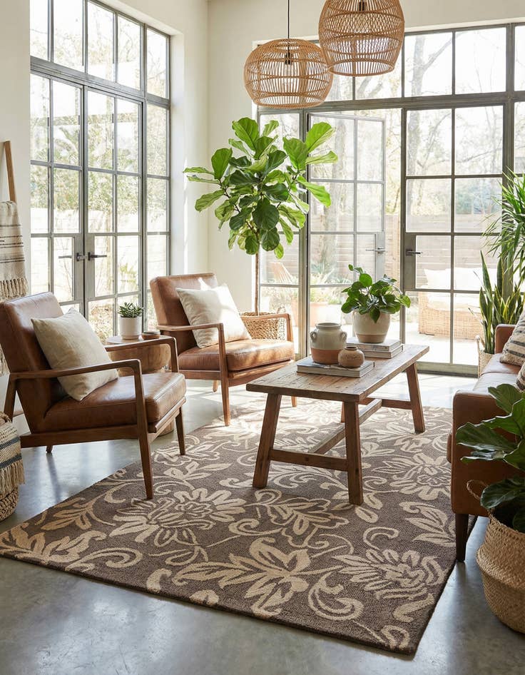 Detail image of 5' x 8' Agra Rug