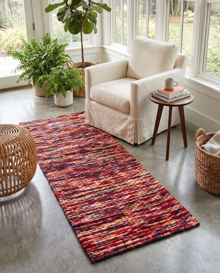 65cm x 135cm Hand Woven Lana New Zealand Wool Runner Rug