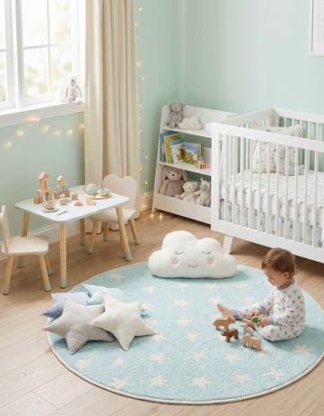 3' 3 x 3' 3 Whimsy Kids Round Rug