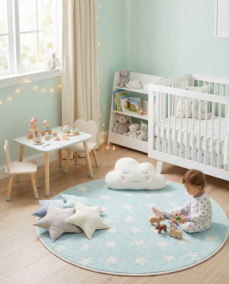 Detail image of 3' 3 x 3' 3 Whimsy Kids Round Rug