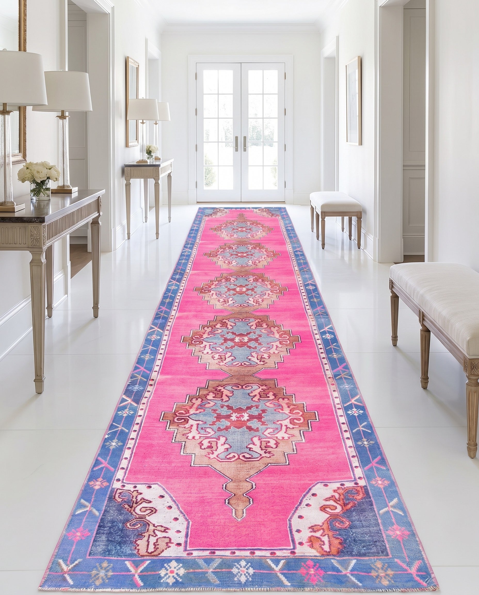 2' 6 x 14' Washable Timeless Runner Rug