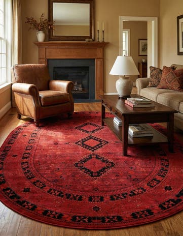 7' 10 x 10' Bokhara Oval Rug