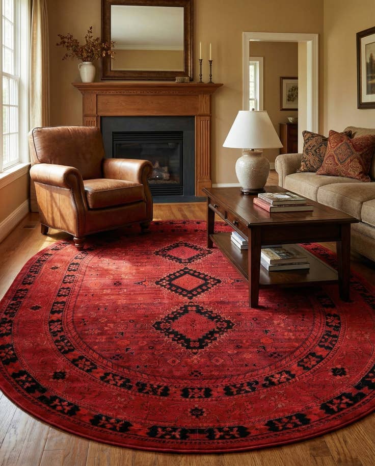 Detail image of 7' 10 x 10' Bokhara Oval Rug