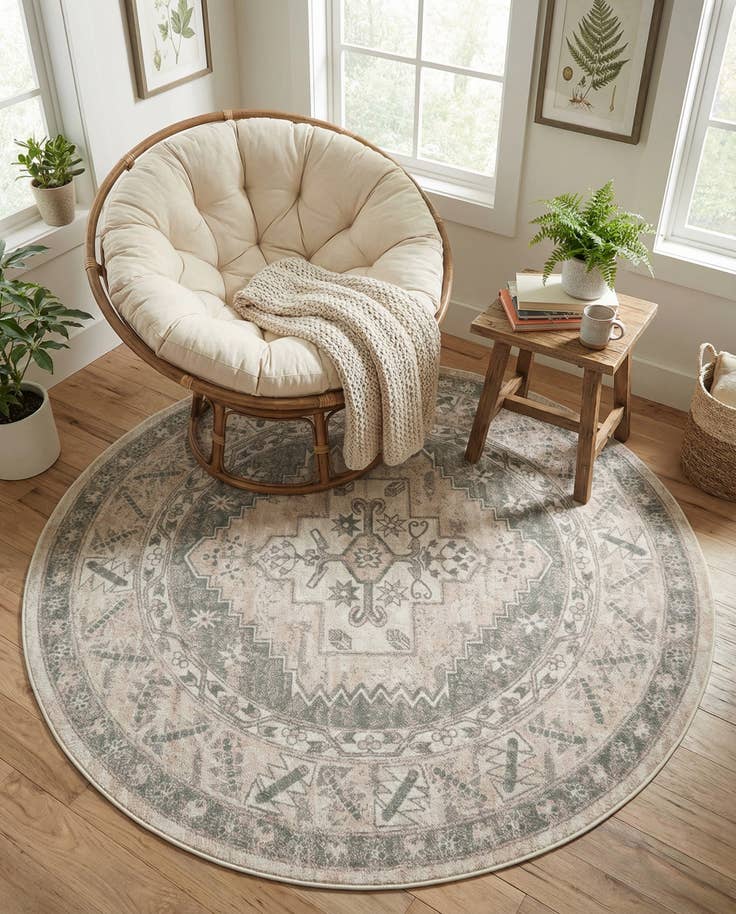 7 Rug Mink 7' x 7' Whitney Round Rug | Rugs.ca