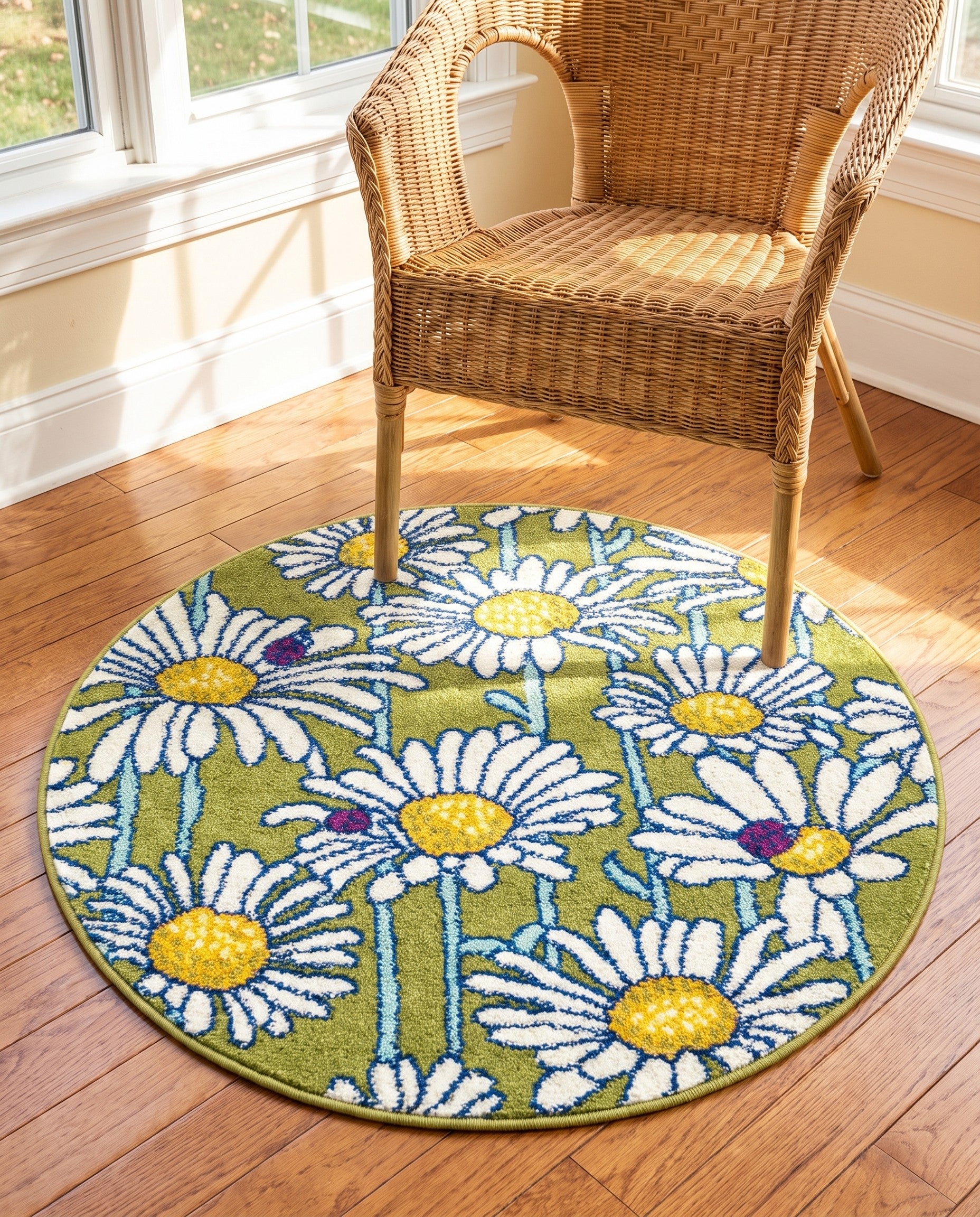 3' 3 x 3' 3 Bloom Round Rug
