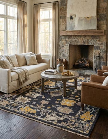 8' x 10' 2 Hand Knotted Oushak Wool Rug