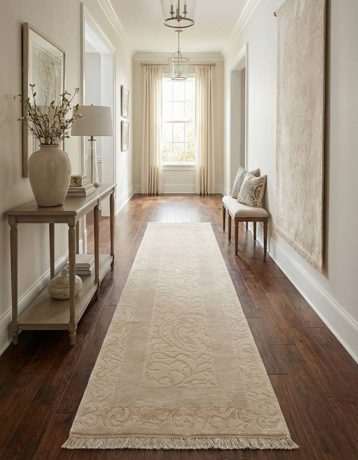 Detail image of 3' 4 x 12' 10  Hand Knotted Darya Wool Runner Rug