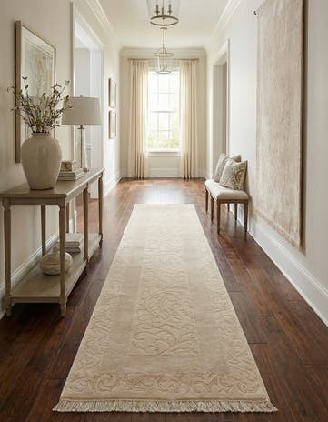 3' 4 x 12' 10 Hand Knotted Darya Wool Runner Rug
