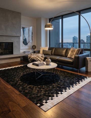 5' x 7' 11 Cowhide Stocks Rug