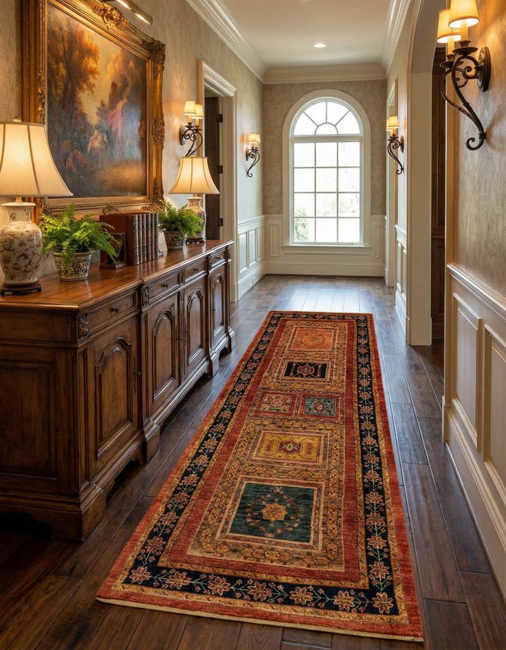 Detail image of 2' 7 x 8' 5 Luribaft Wool Runner Rug