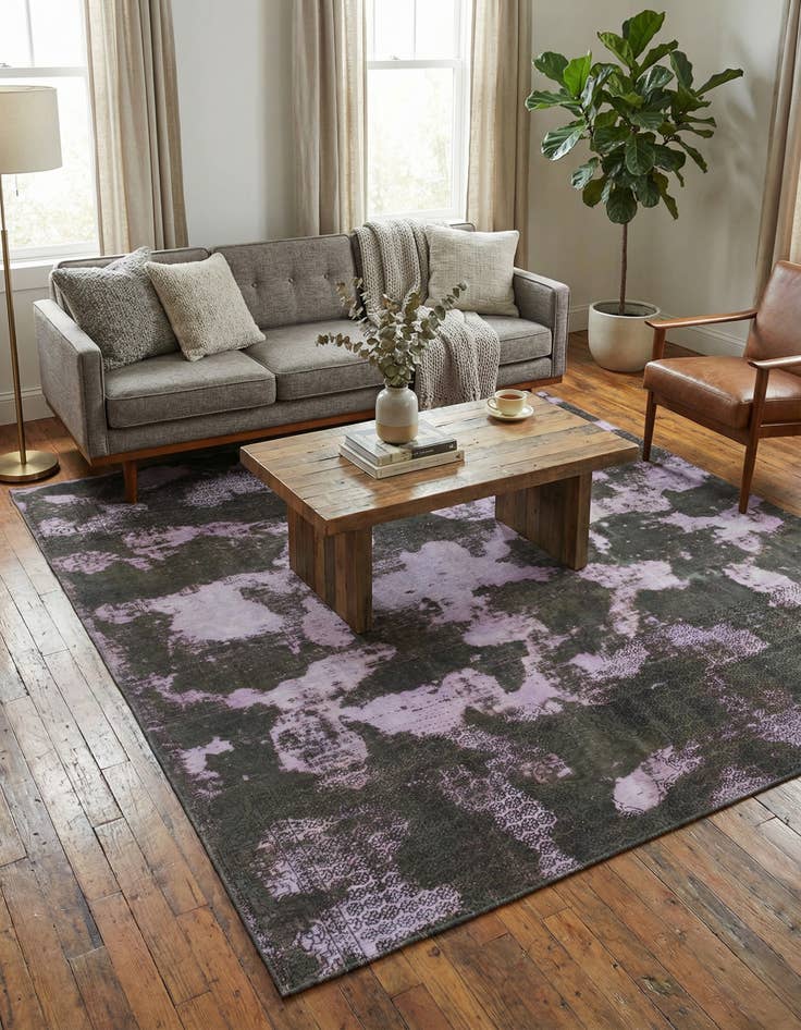 Detail image of 5' 9 x 8' 9  Hand Knotted Ultra Vintage Persian Wool Rug