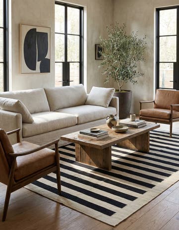 5' 7 x 7' 9 Hand Woven Kilim Modern Wool Rug