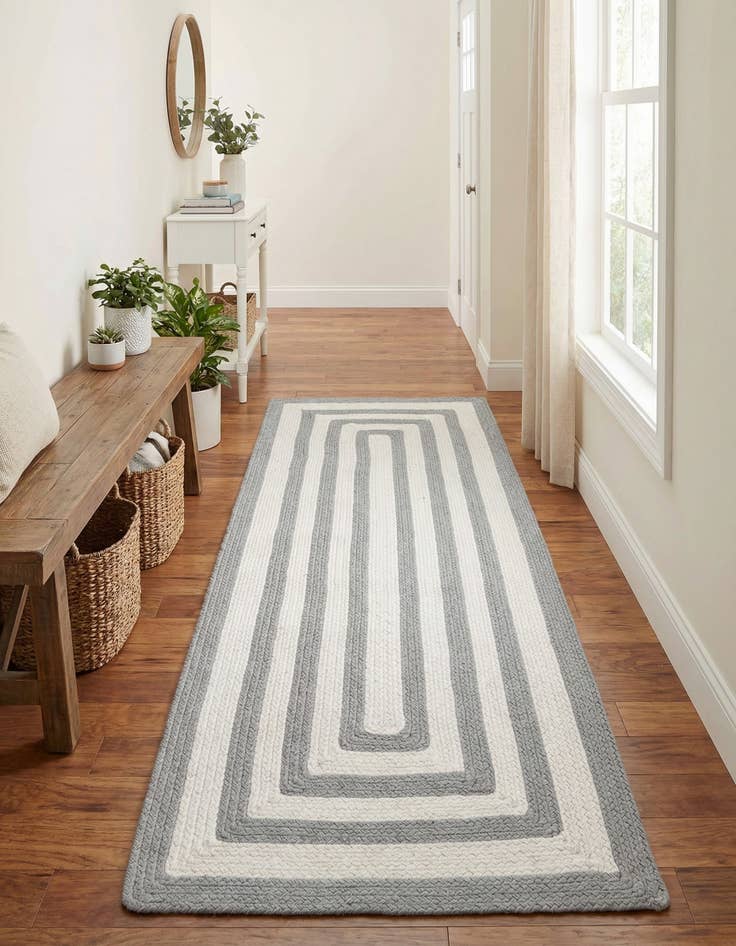 Detail image of 2' x 4' 1  Hand Woven Eco Verse   Washable Indoor / Outdoor Runner Rug