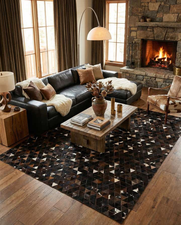 7' 11 x 9' 10 Cowhide - Patchwork Rug