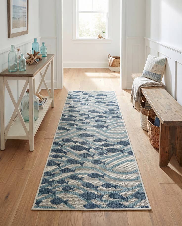 Detail image of 60cm x 160cm Fácil de limpiar Coastal Alfombra Comprar todos los estilos Pasillera