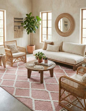 Pink Boho Rug